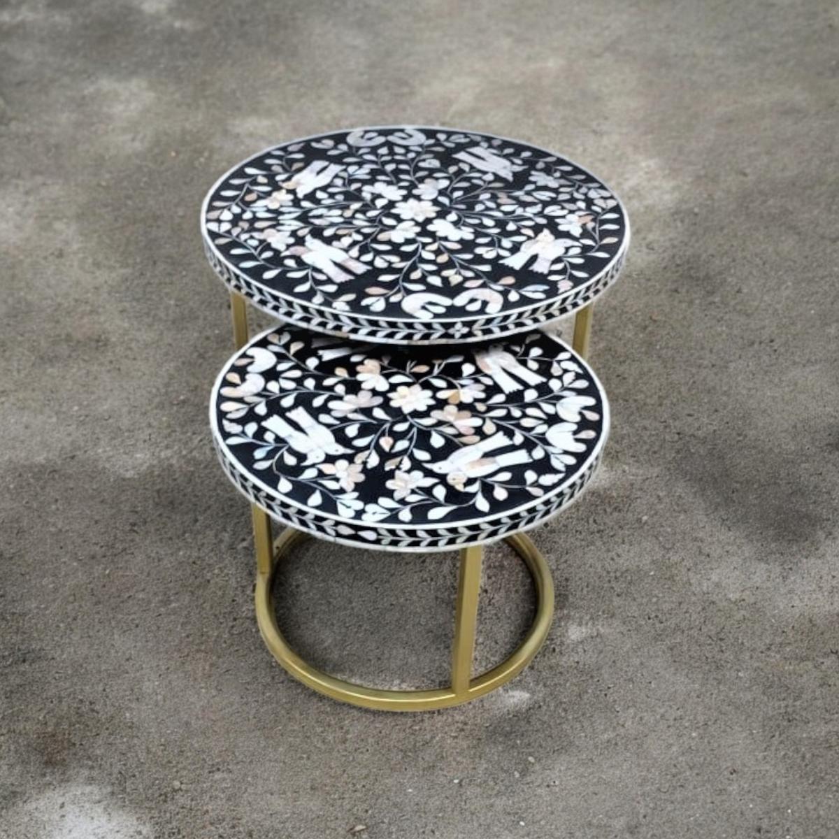 Mini Keong Saik nesting table set - Flat Top