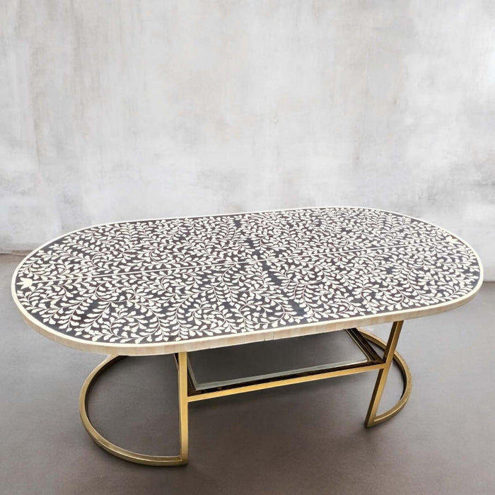 B&W Oval Dining Table