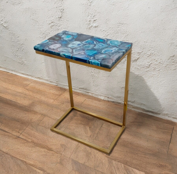 Albert Stone Sofa Table - Blue Agate