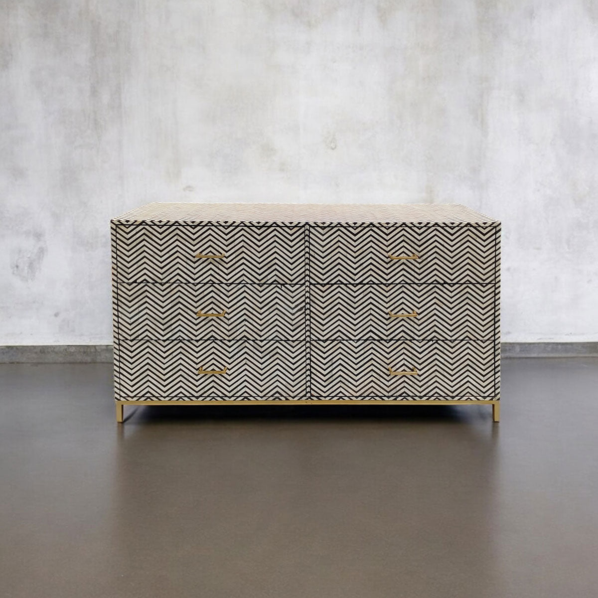 Chevron Chest of Drawers
