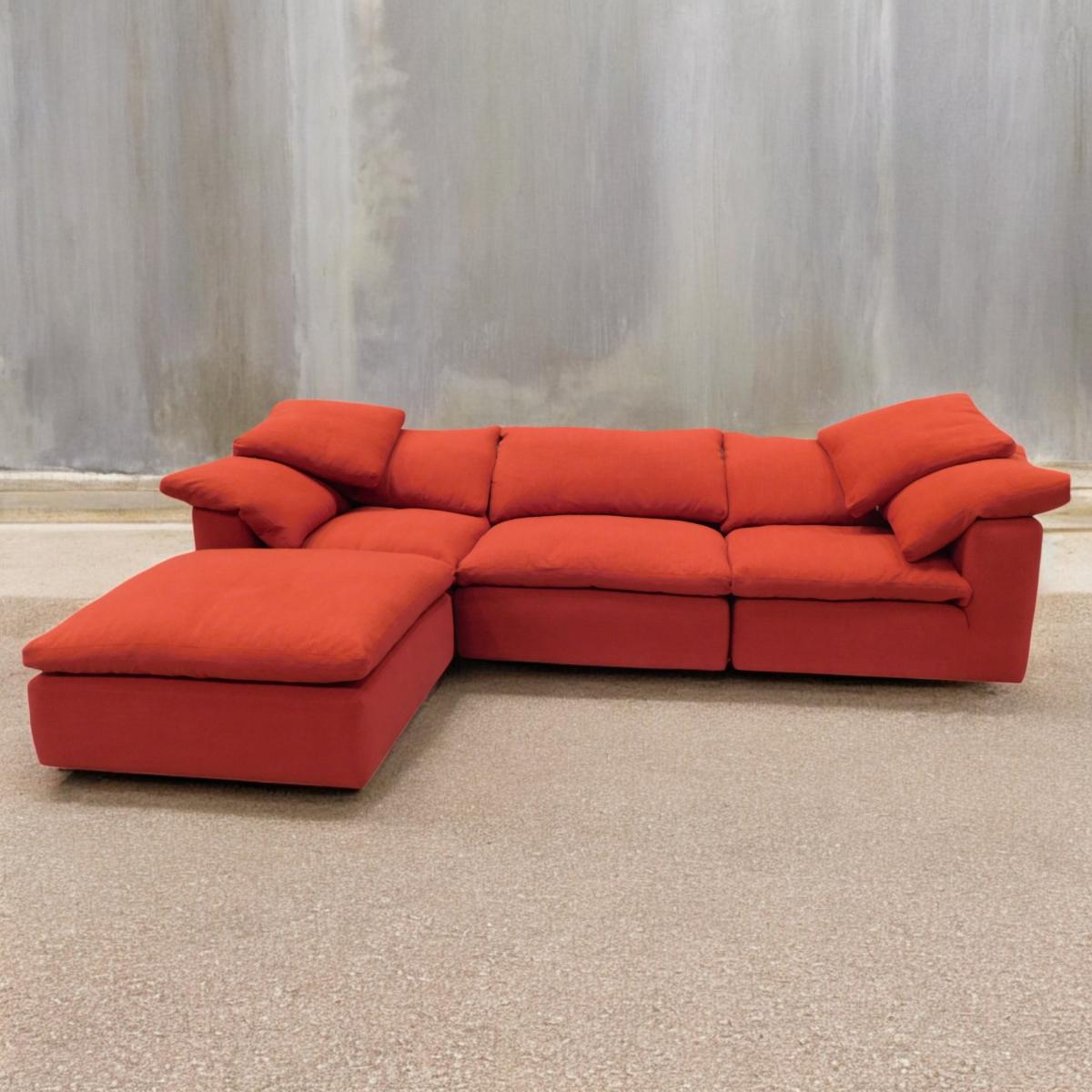 Floating Sofa - High Performance Fabric - Red Cotton