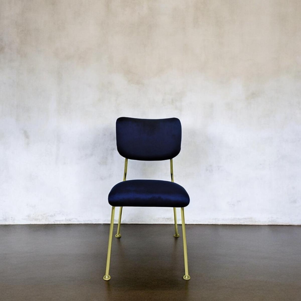 Louise Dining Chair - Deep Blue Velvet