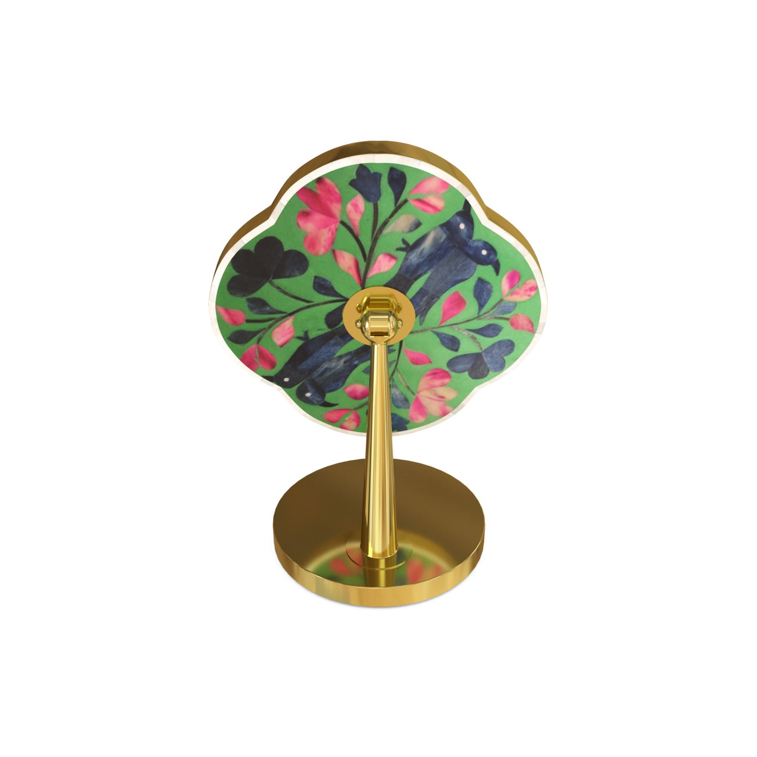 Peranakan Desk Mirror - Green and Pink Inlay - ipse ipsa ipsum