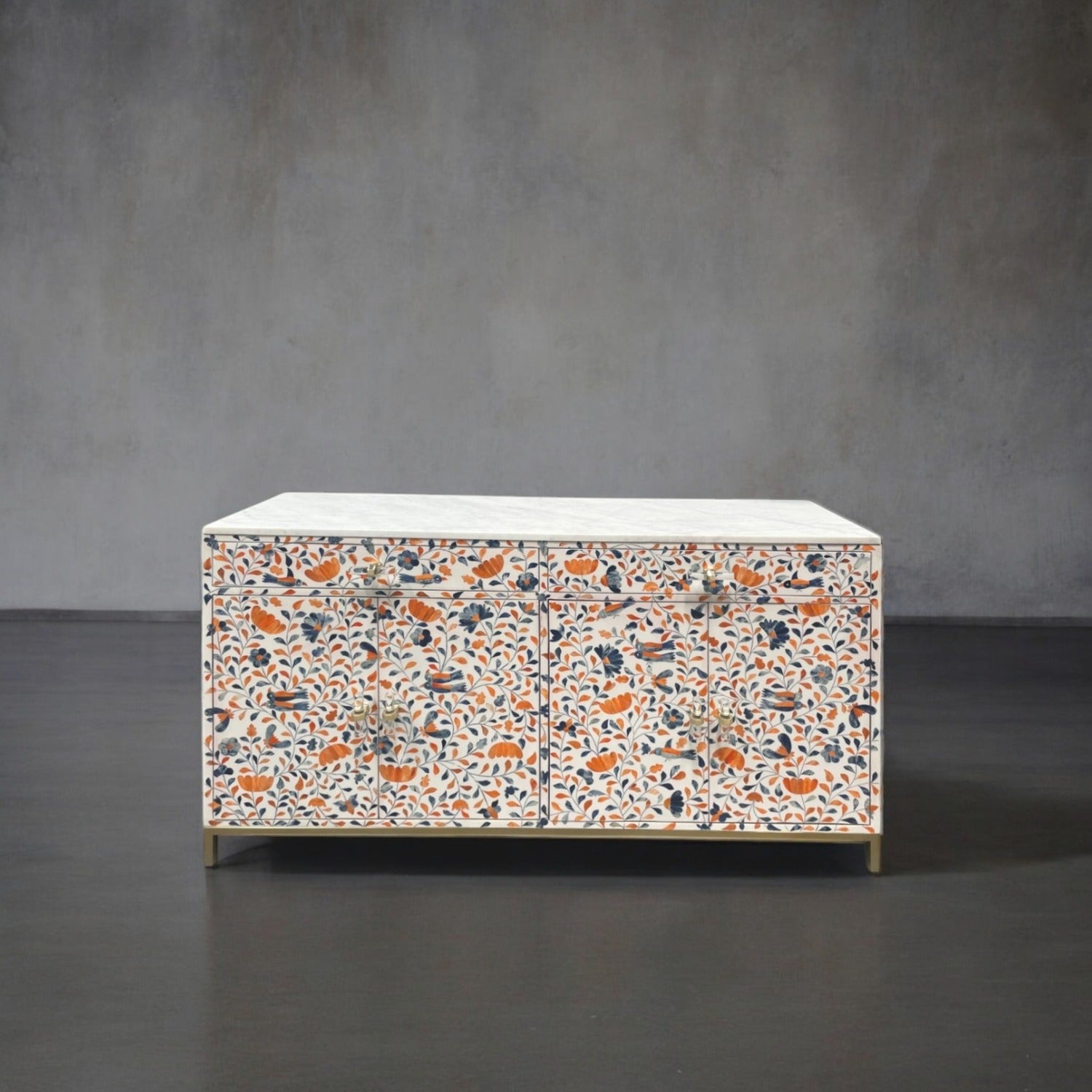 Peranakan Sideboard with marble top