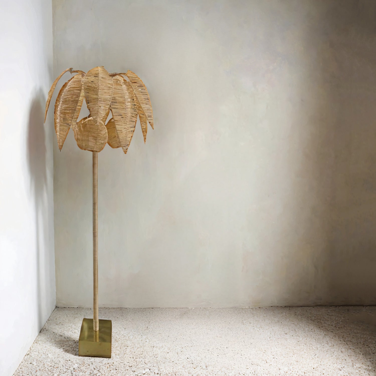 Rattan Palm Tree Floor Lamp