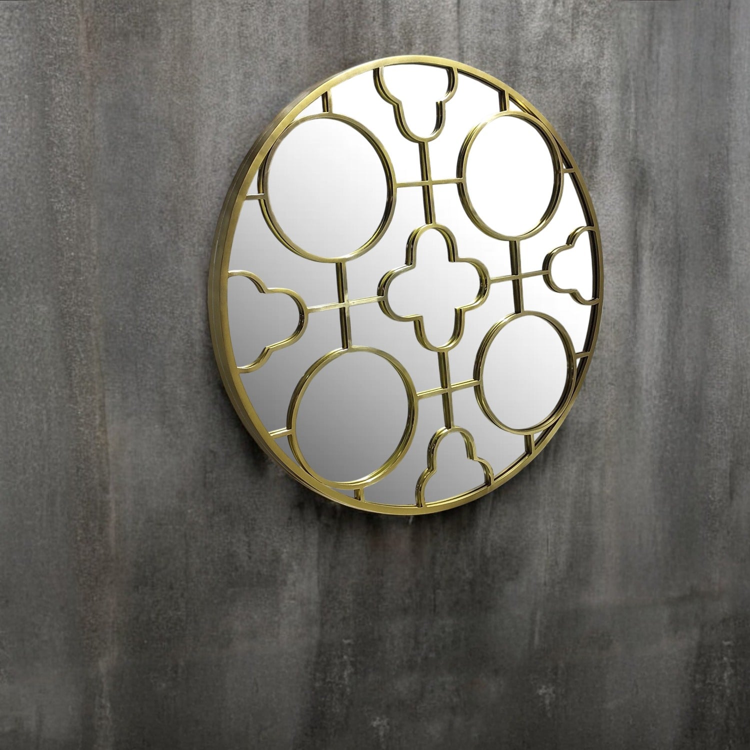 Round Patterned Mirror