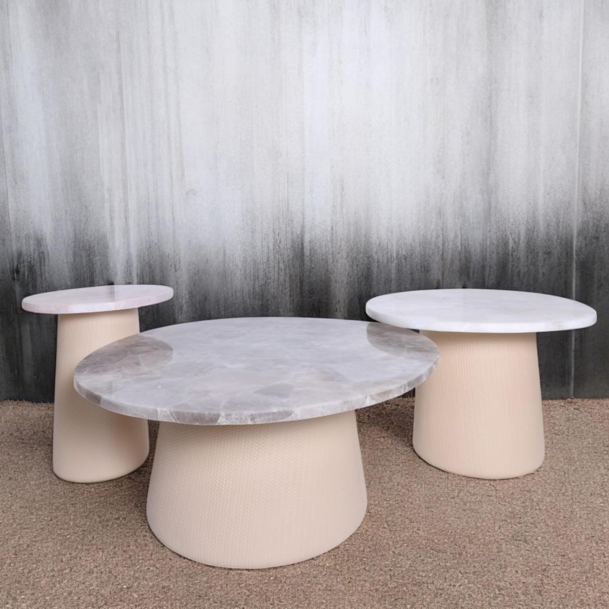 De Organic crystal coffee table set of 3