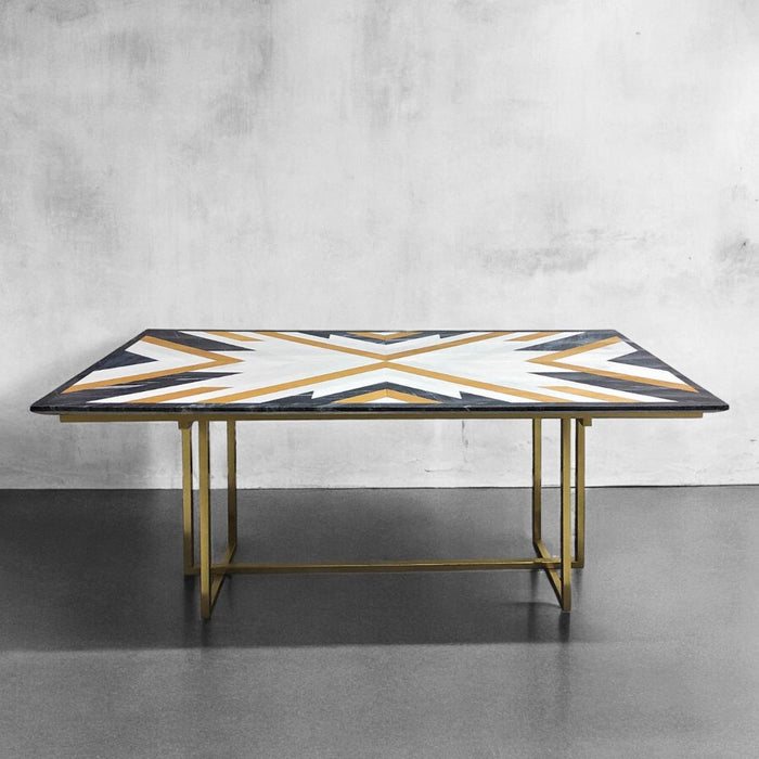 Stellar Petite Dining Table - Parquet Pattern