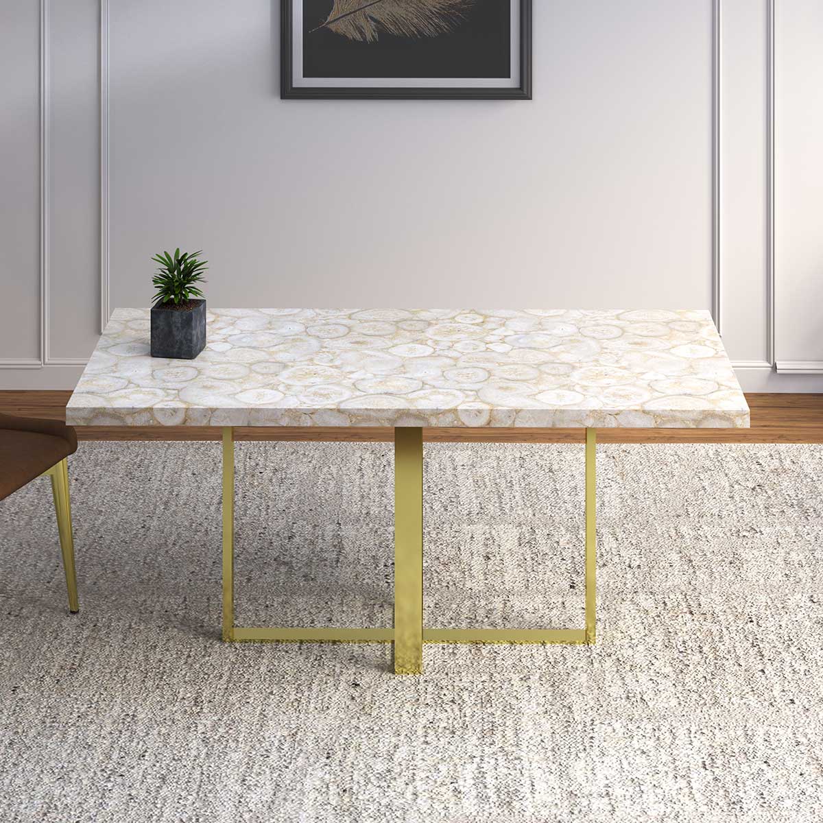 Max Dining Table Antique Brass - ipse ipsa ipsum