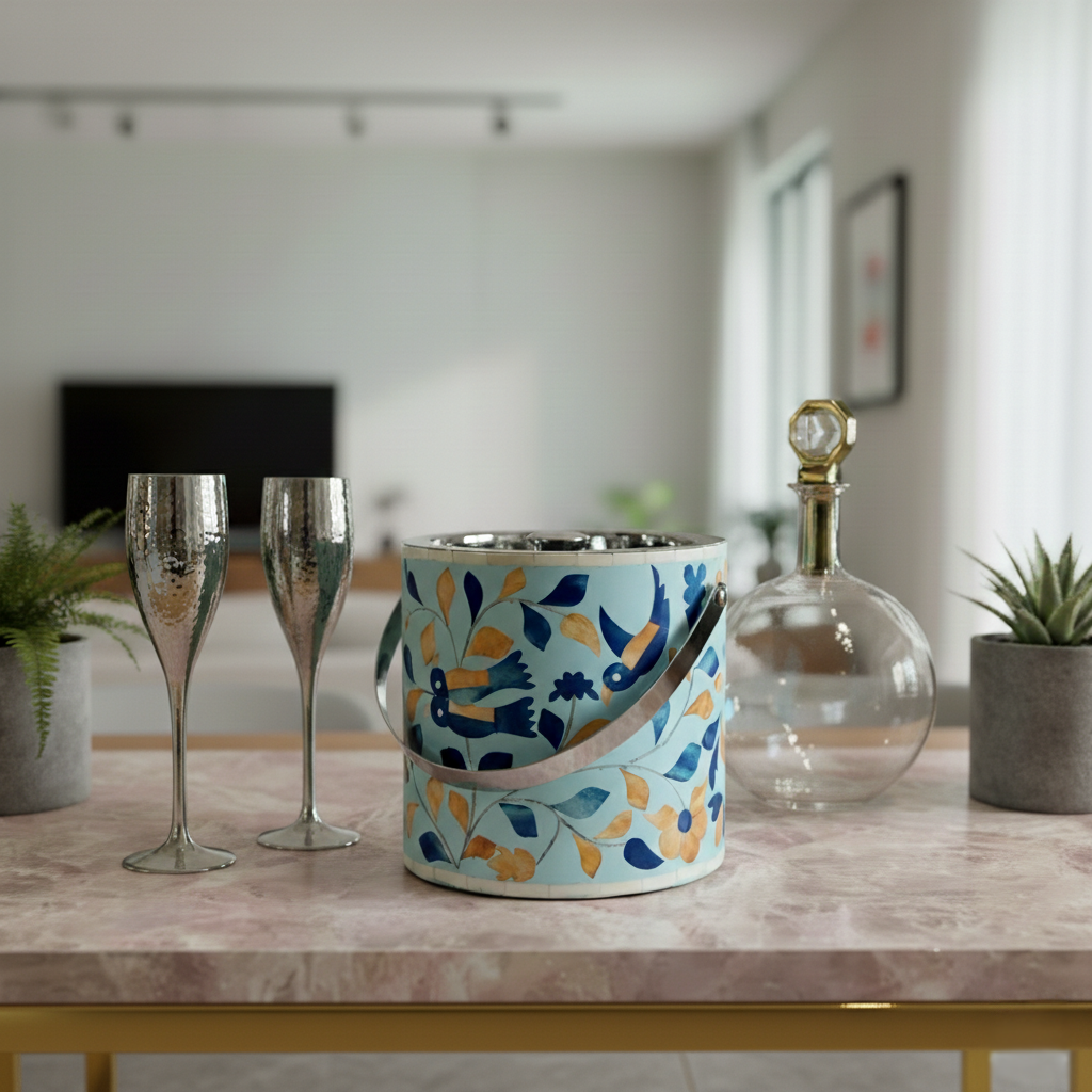 Peranakan Ice Bucket - Double Wall with Lid