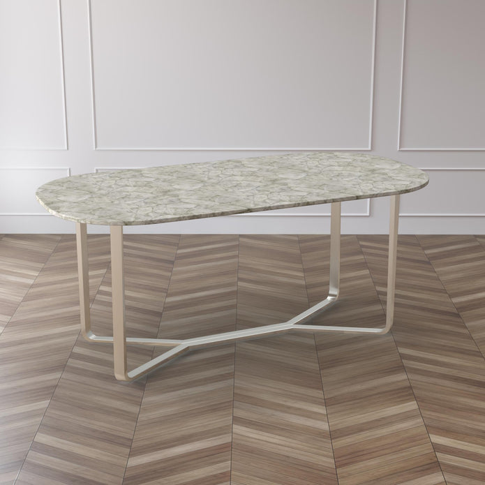 Straits Dining Table Antique Brass - ipse ipsa ipsum