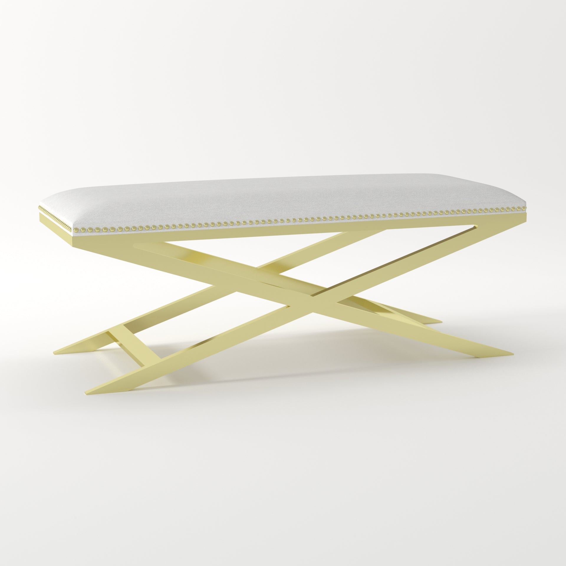 Nymeria Grey Cowhide Bench - ipse ipsa ipsum