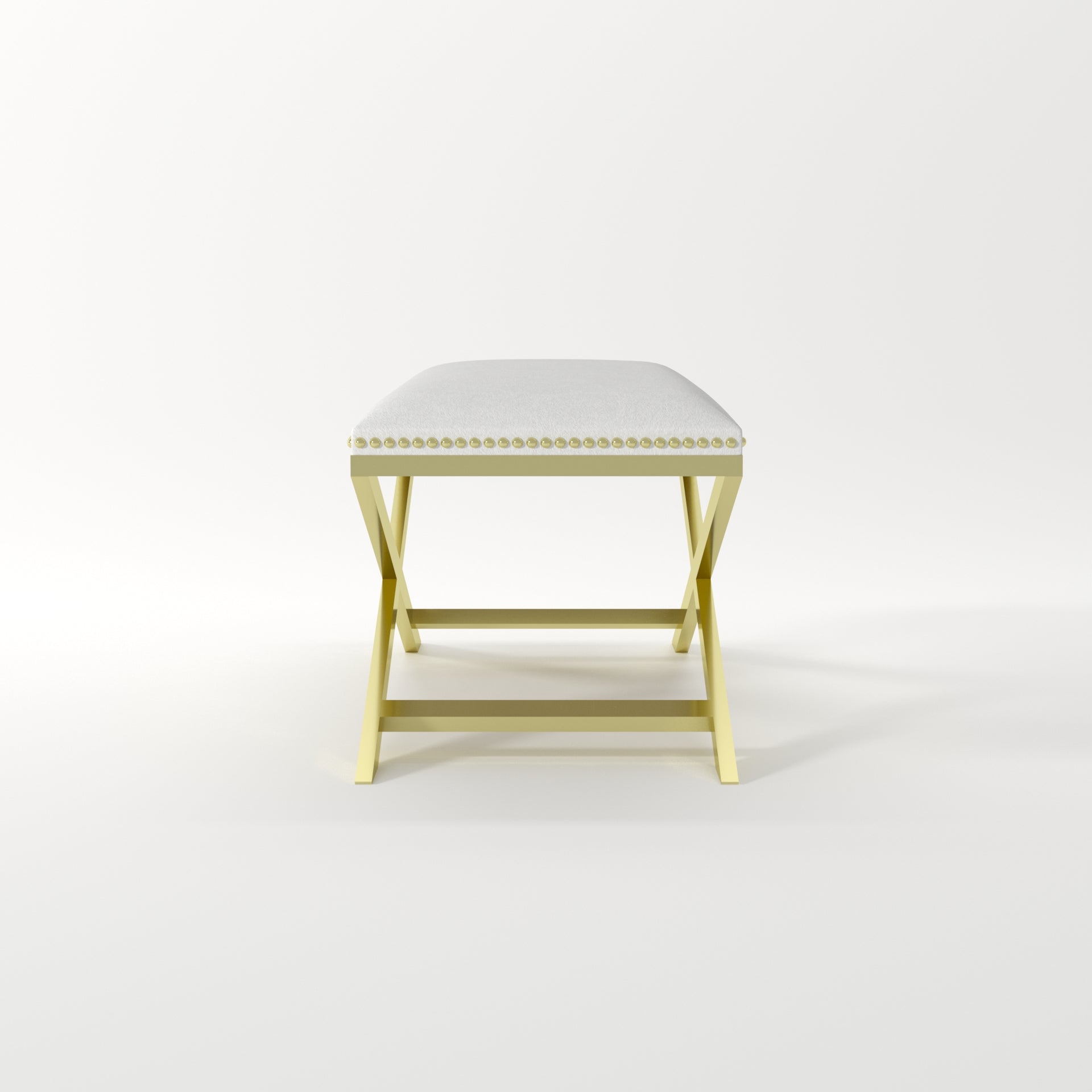 Nymeria Grey Cowhide Bench - ipse ipsa ipsum