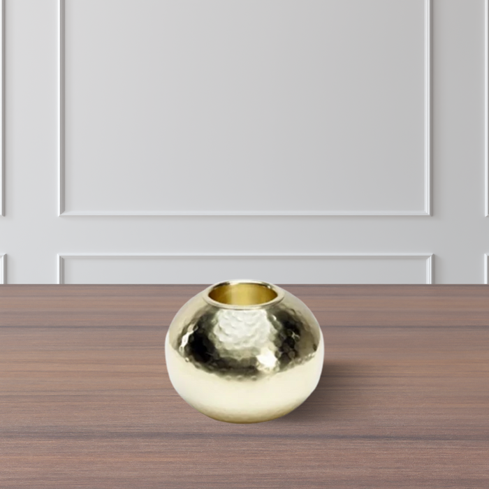 Hammered Brass Tealight - ipse ipsa ipsum