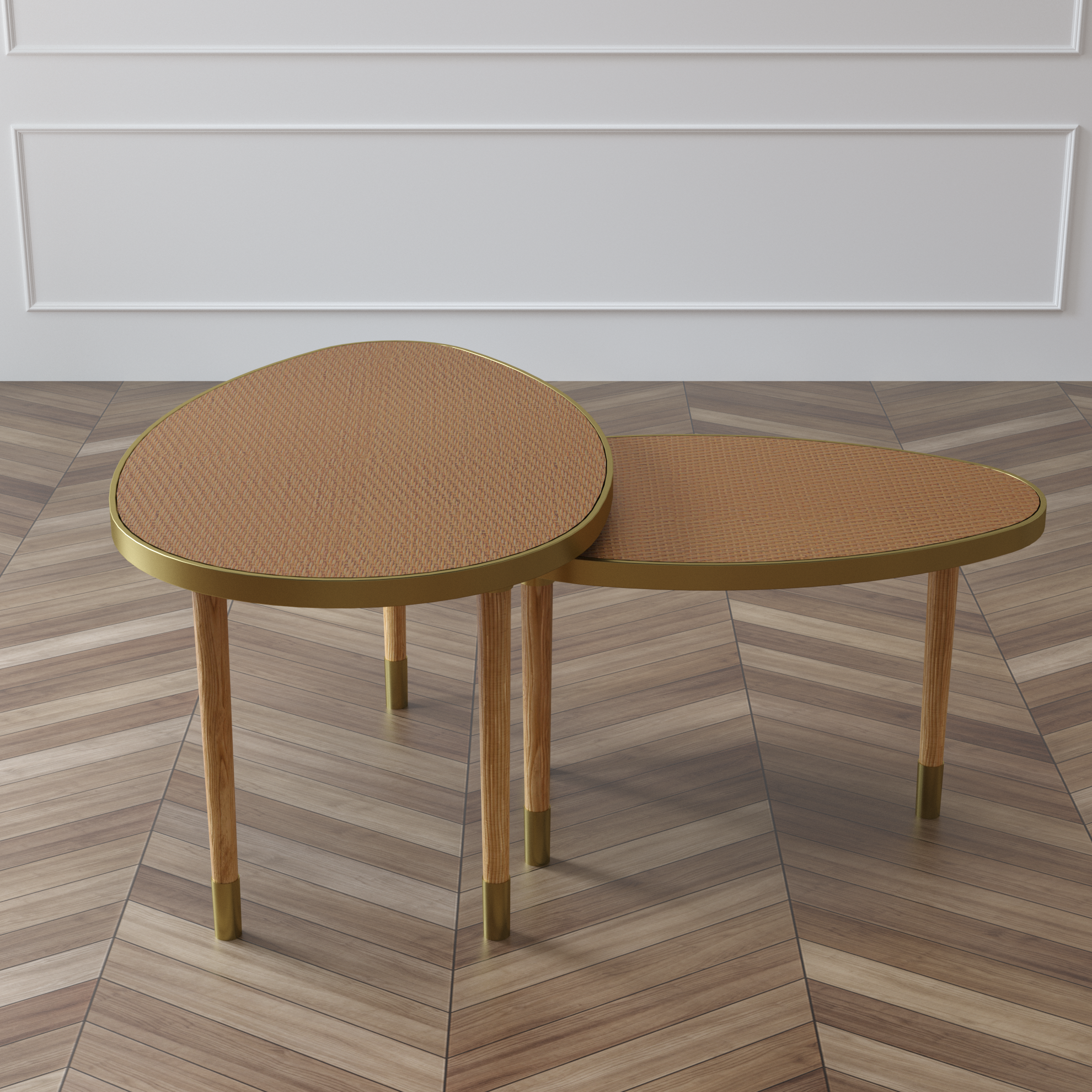 Stamford Rattan Coffee Table Set of 2 - ipse ipsa ipsum