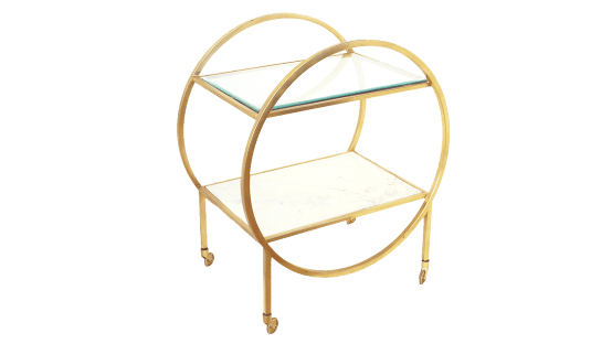 Thompson Glass Marble Bar Cart - ipse ipsa ipsum