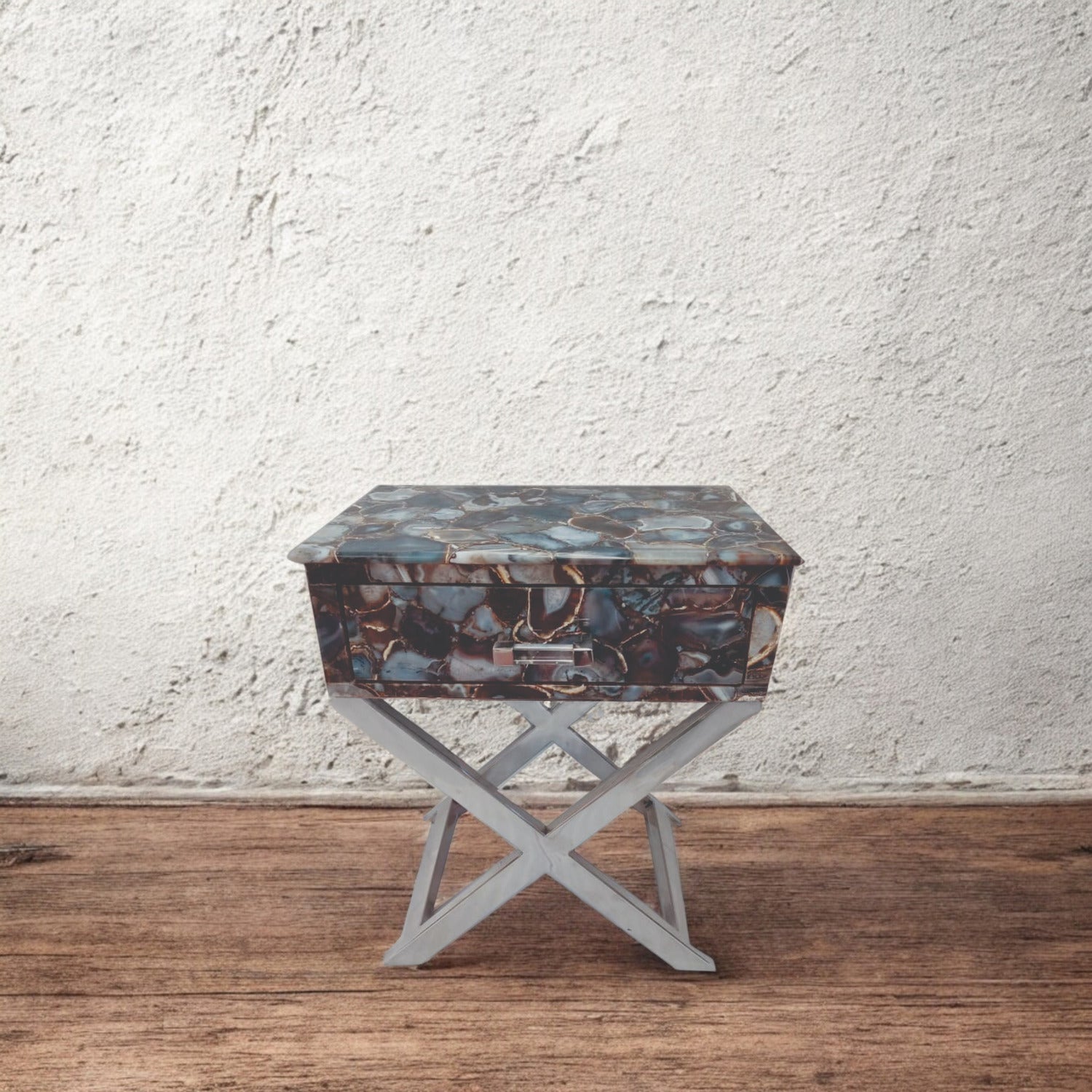 Black Agate Julian Bedside Table