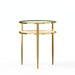 Charlotte's Glass White Marble Side Table - ipse ipsa ipsum