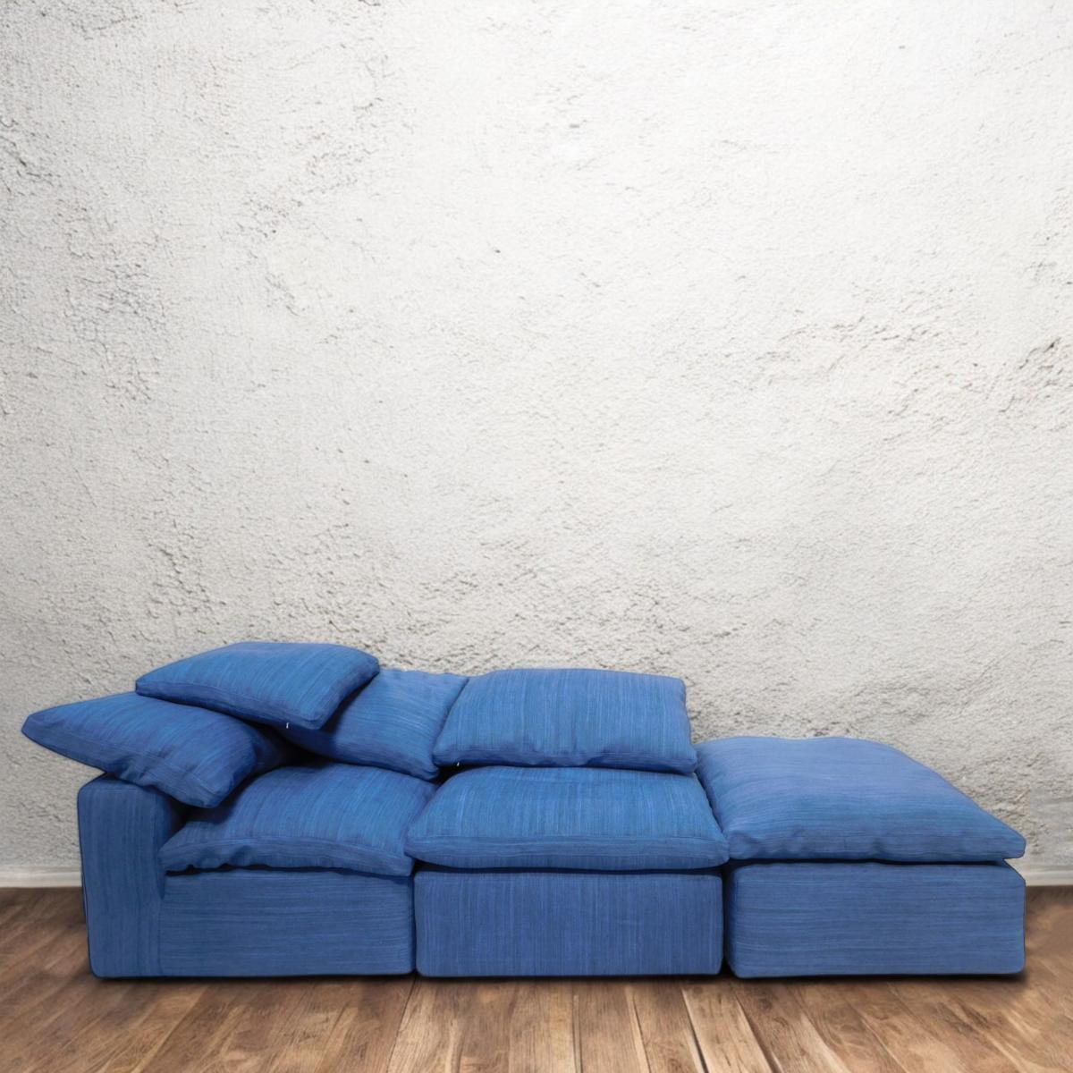 Floating Sofa - High Performance Fabric - Blue Cotton