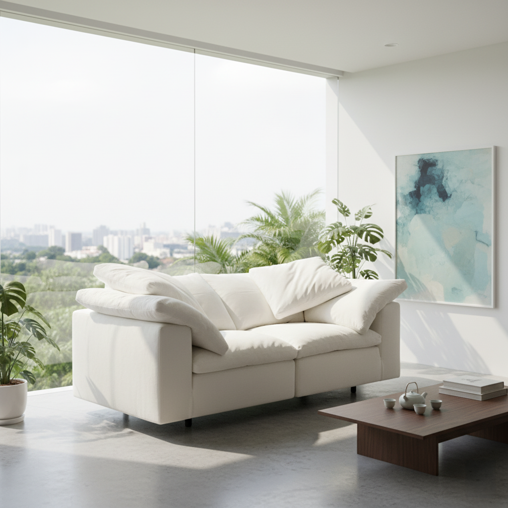 Floating White Sofa