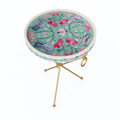 Large Peranakan Floral Bone Inlay Side Table - ipse ipsa ipsum