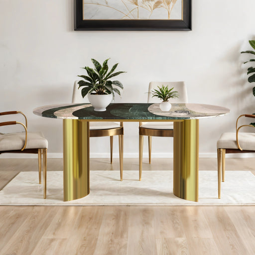 Layered Marble Dining Table - ipse ipsa ipsum