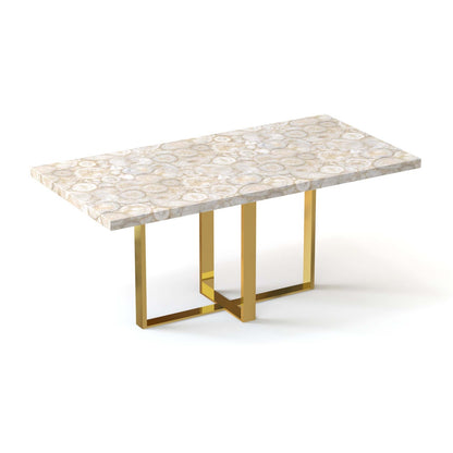 Max Dining Table Antique Brass - ipse ipsa ipsum