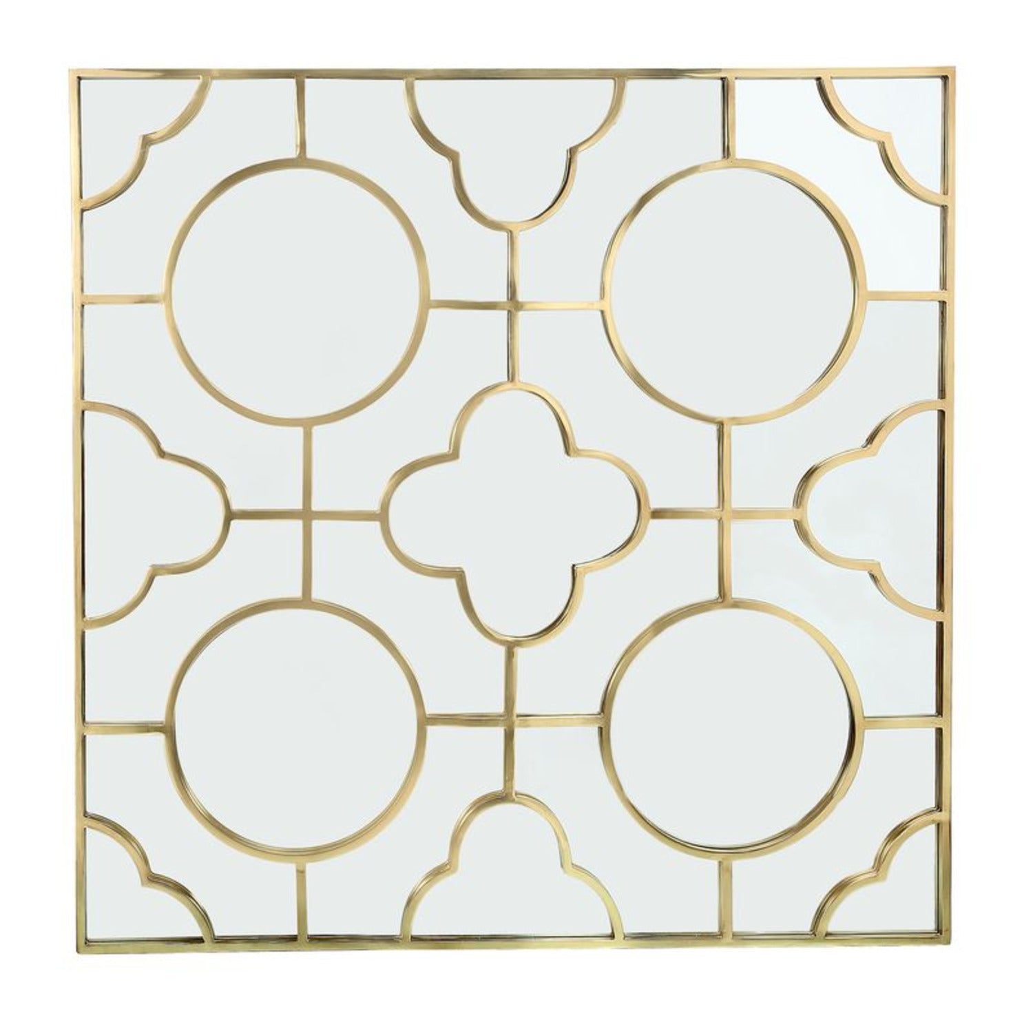 Patterned Mirror - Antique Brass - ipse ipsa ipsum