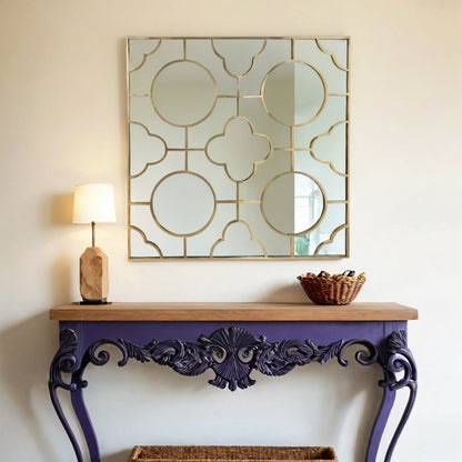 Patterned Mirror - Antique Brass - ipse ipsa ipsum