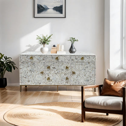 Penang White Mother of Pearl Sideboard - ipse ipsa ipsum