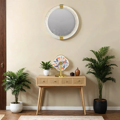 Peranakan Desk Mirror - Green and Pink Inlay - ipse ipsa ipsum