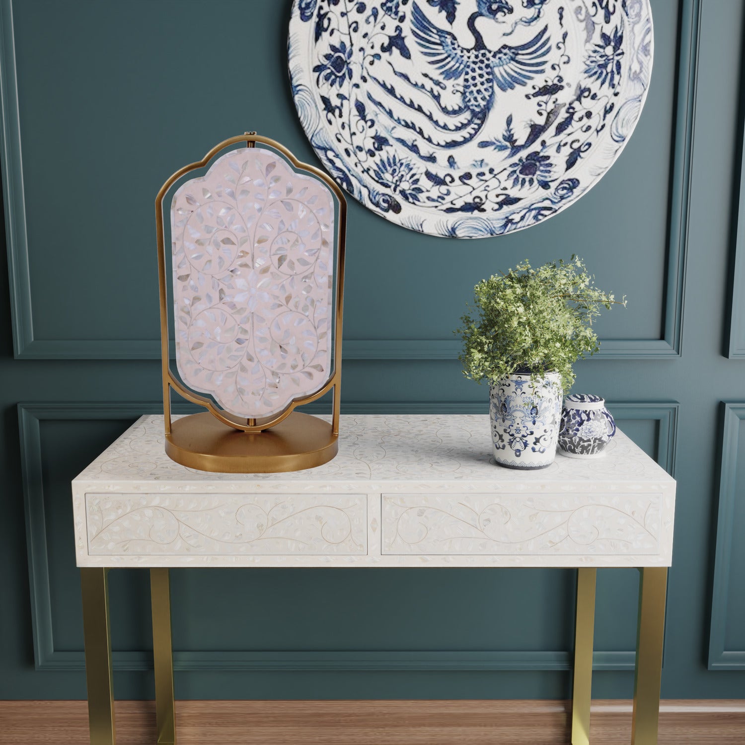 Peranakan Inlay Rotating Mirror - ipse ipsa ipsum