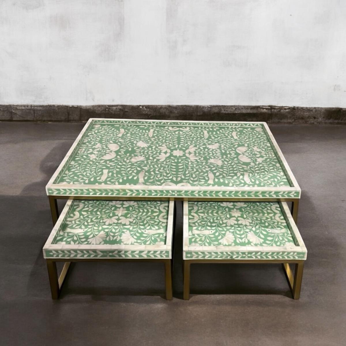 Peranakan Nesting Coffee Table Set