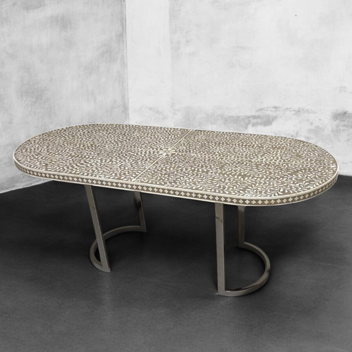 Peranakan Oval Dining Table - ipse ipsa ipsum