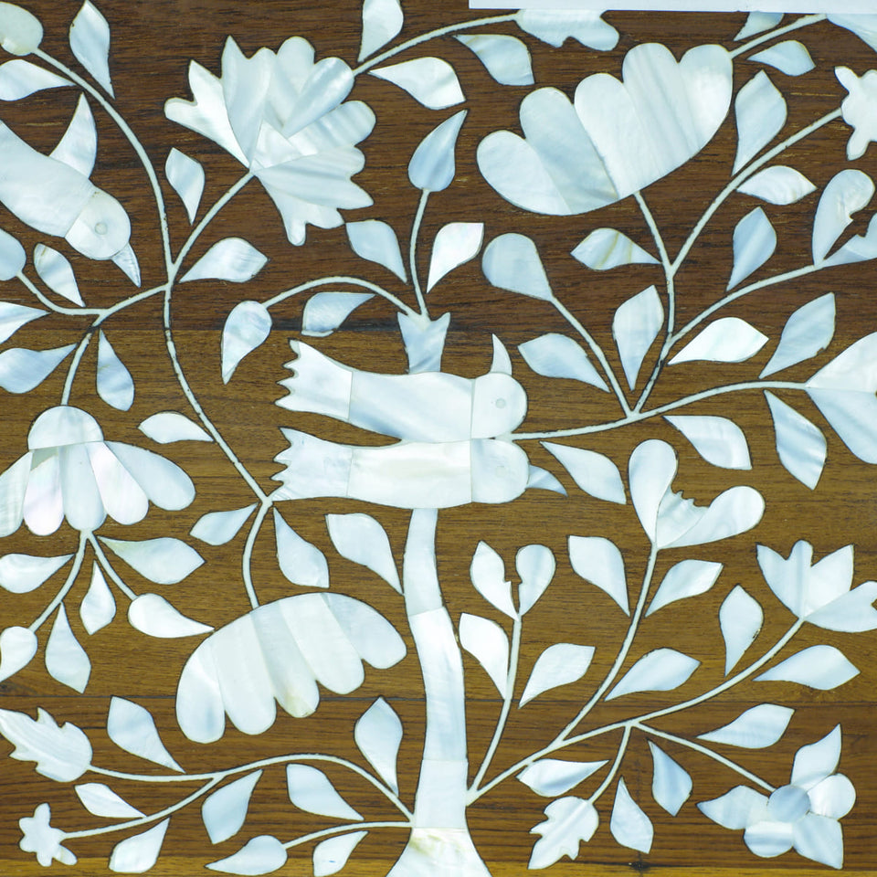 Peranakan Teakwood Mother-of-Pearl White
