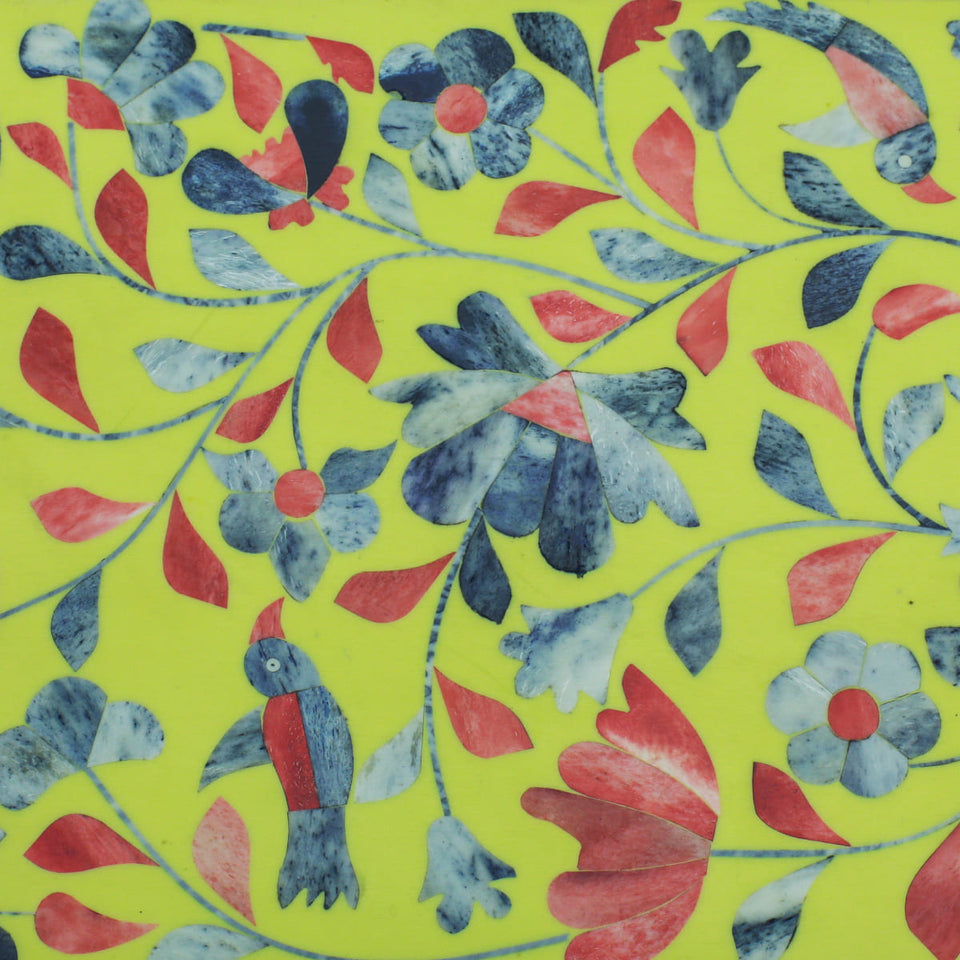 Peranakan Yellow, Blue, & Orange Bone Inlay