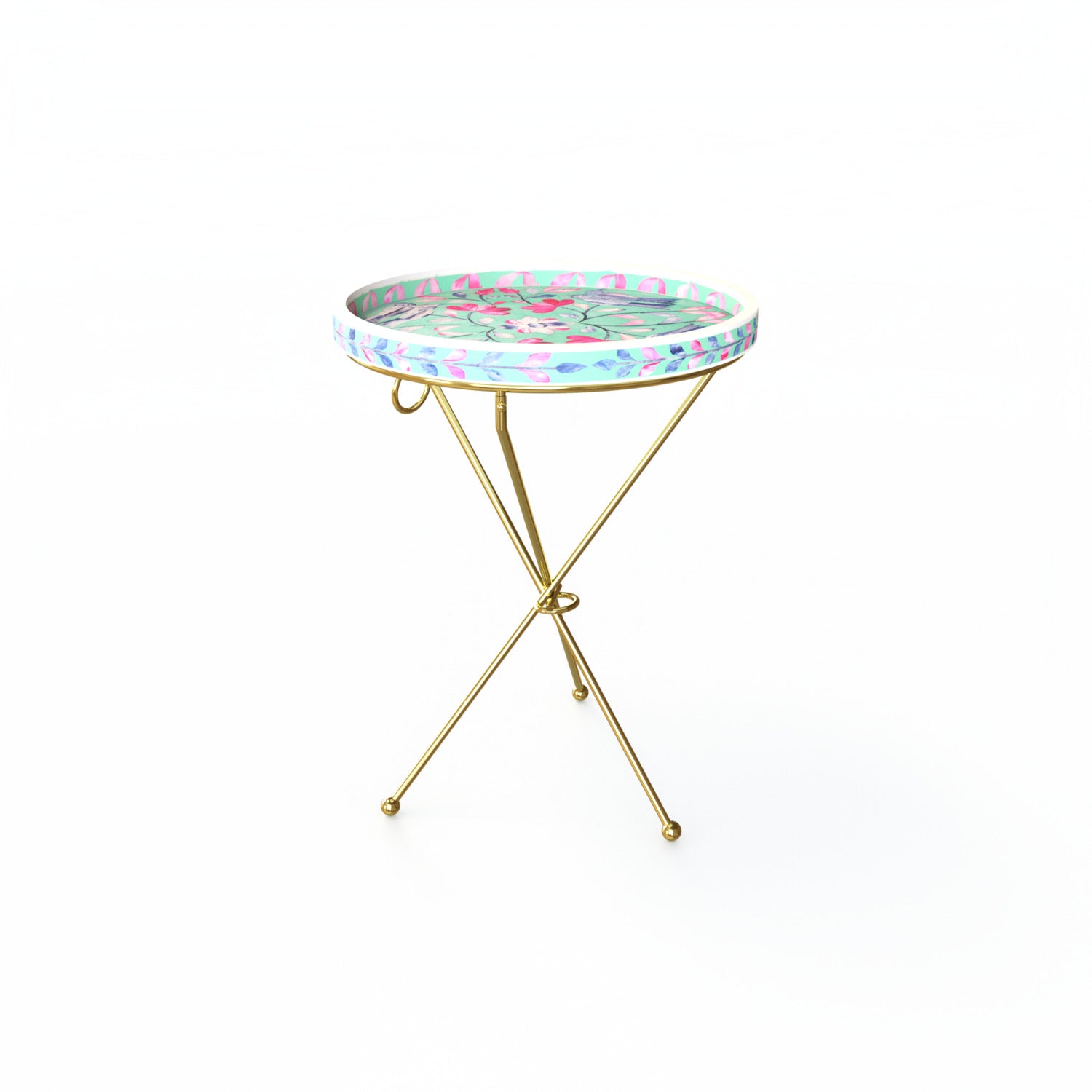Small Peranakan Bone Inlay Side Table - ipse ipsa ipsum