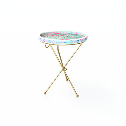 Small Peranakan Bone Inlay Side Table - ipse ipsa ipsum