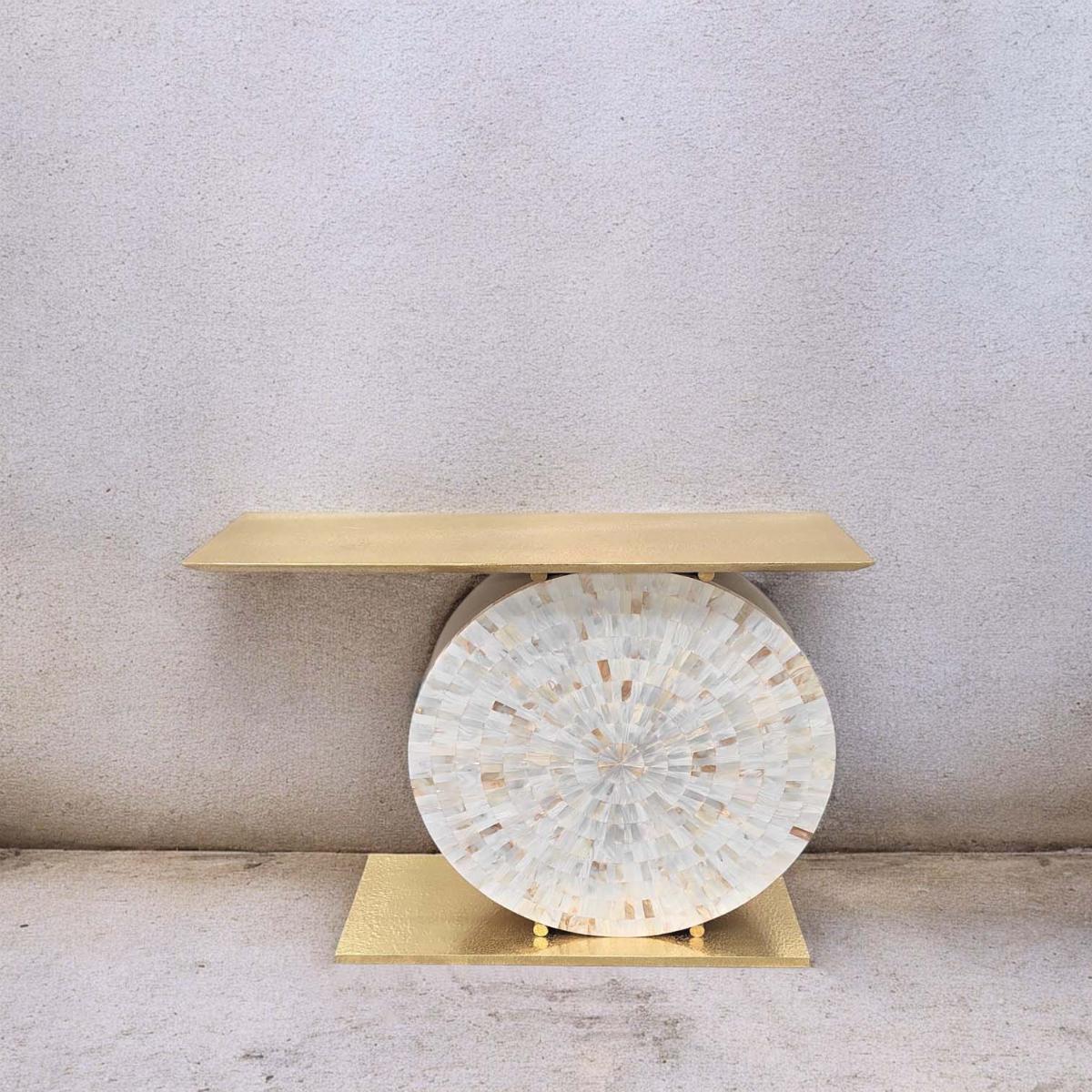 Sonic Mother of Pearl Brass Console