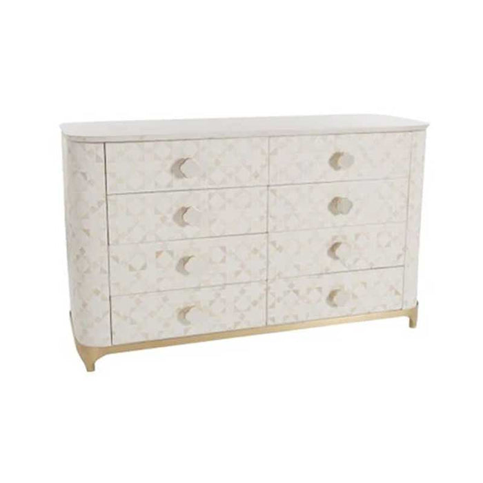 Straits White Marble Inlay Sideboard