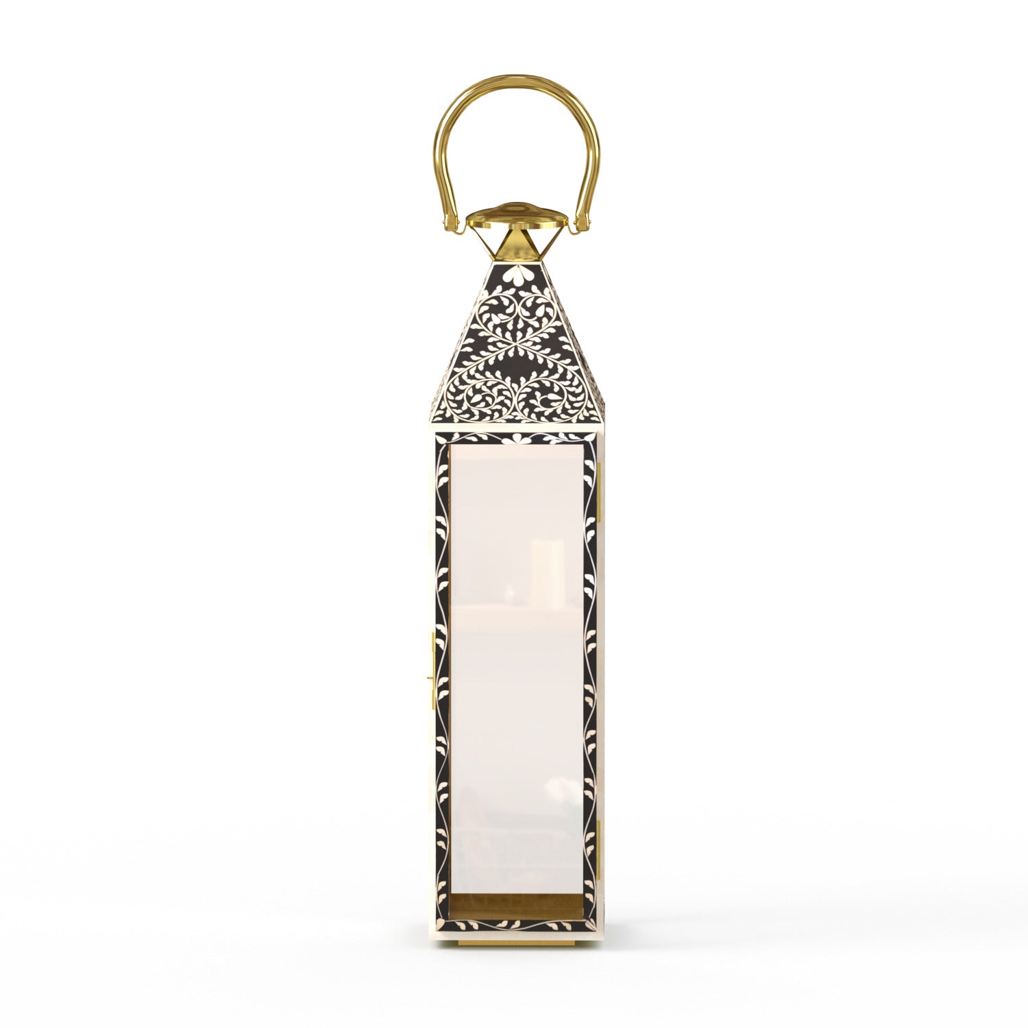 Tall Duxton Glass Indoor Decorative Lantern - ipse ipsa ipsum