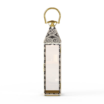 Tall Duxton Glass Indoor Decorative Lantern - ipse ipsa ipsum