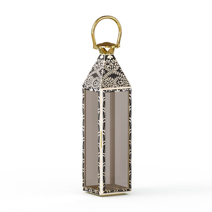 Tall Duxton Glass Indoor Decorative Lantern - ipse ipsa ipsum