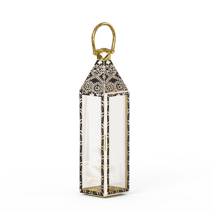 Tall Duxton Glass Indoor Decorative Lantern - ipse ipsa ipsum