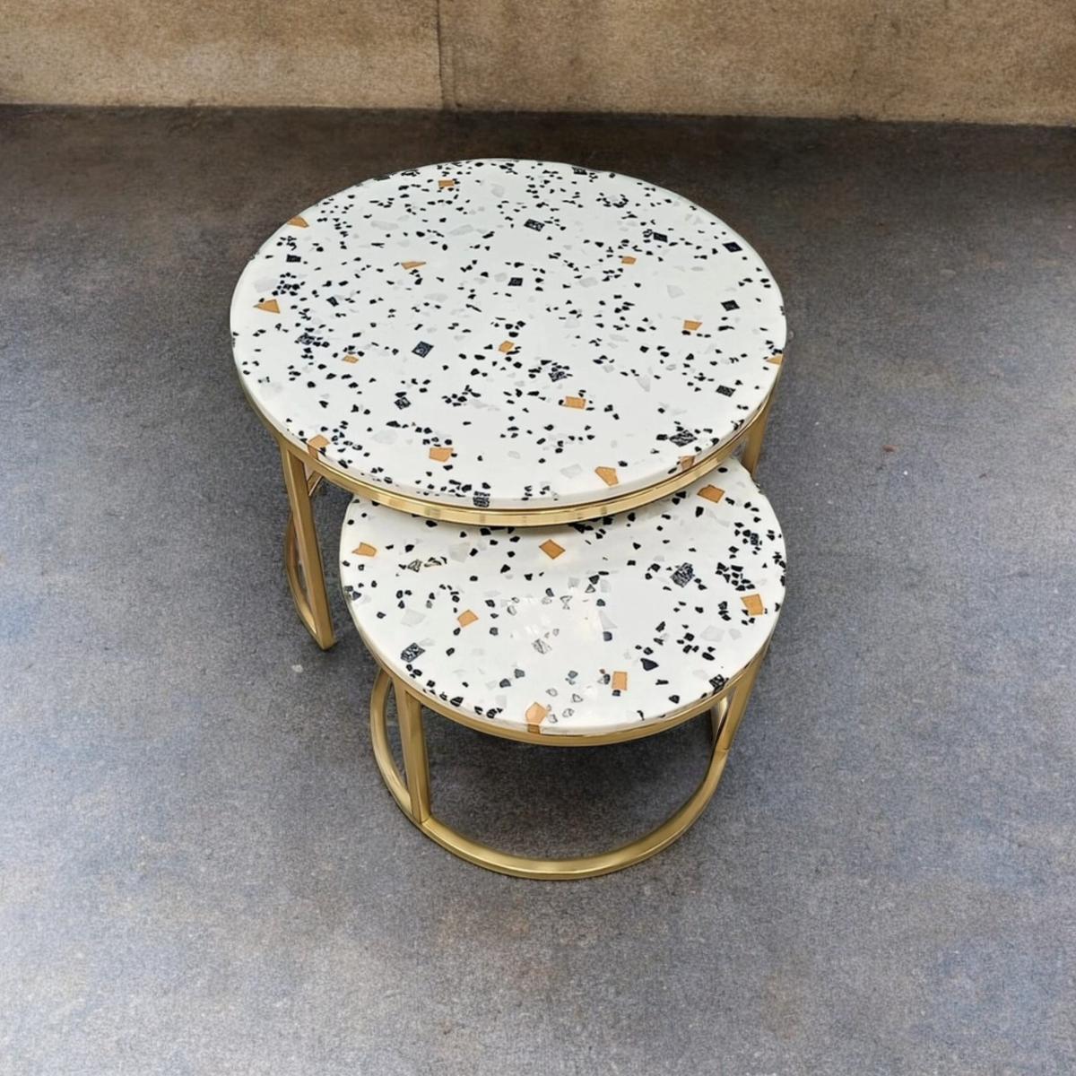Terrazzo Nesting Coffee Table Set