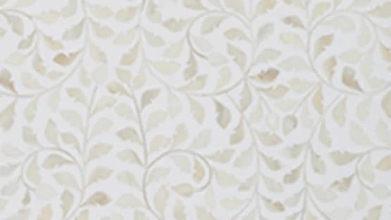 White on White Floral Inlay