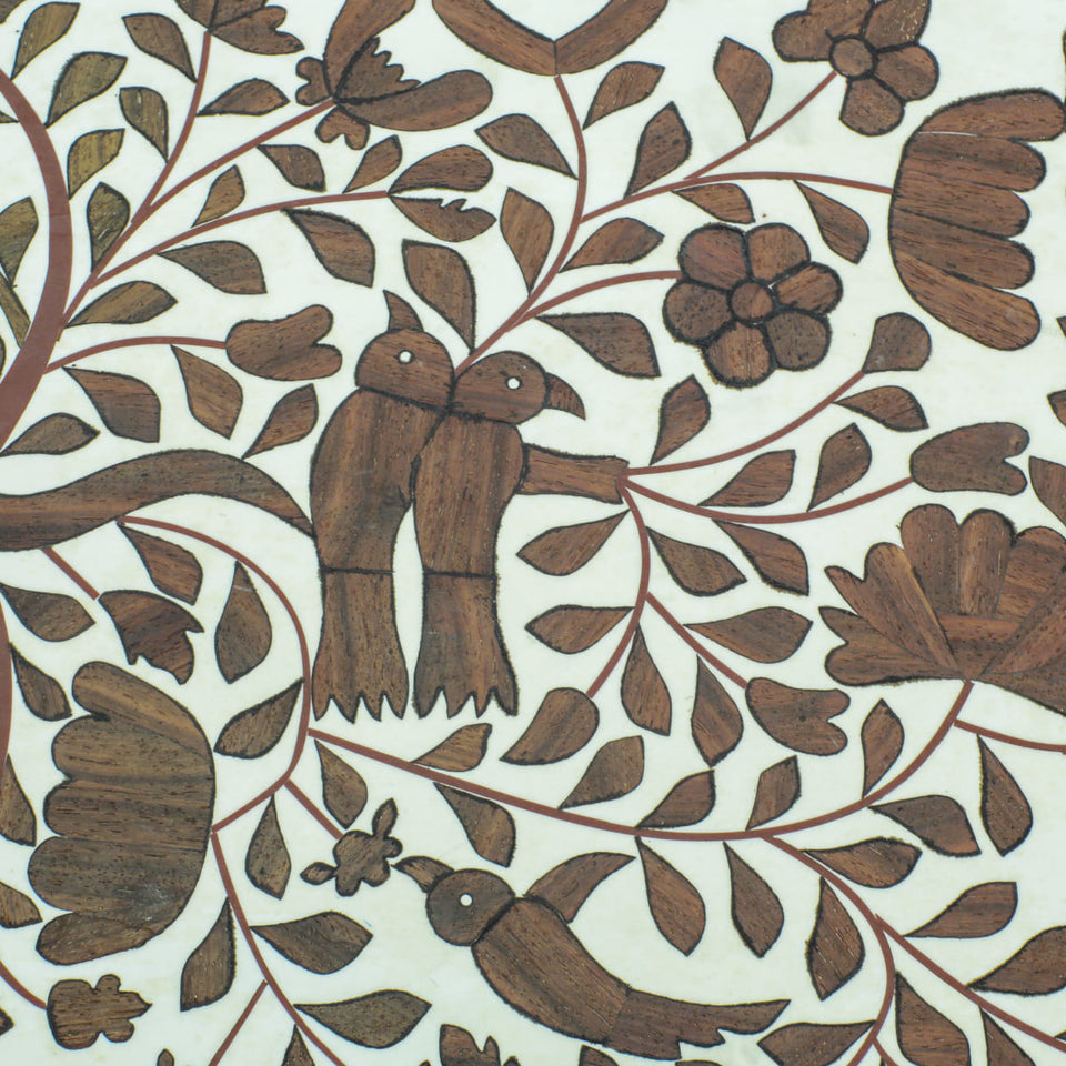 Wood Inlay Peranakan Pattern