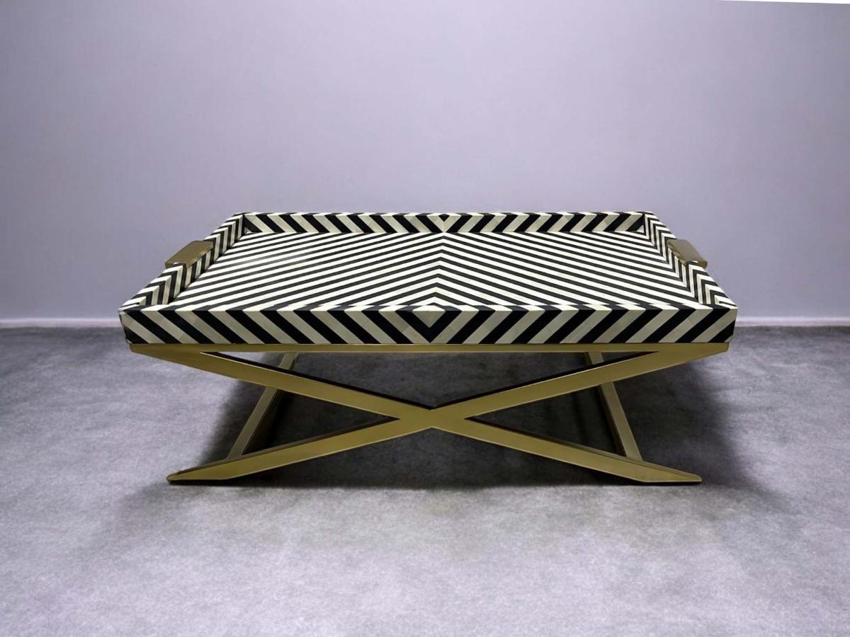 Zebra Nymeria Bone Inlay Coffee Table - Ipse ipsa ipsum