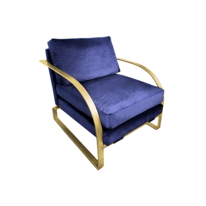 Very Blue Velvet Armchair - ipse ipsa ipsum