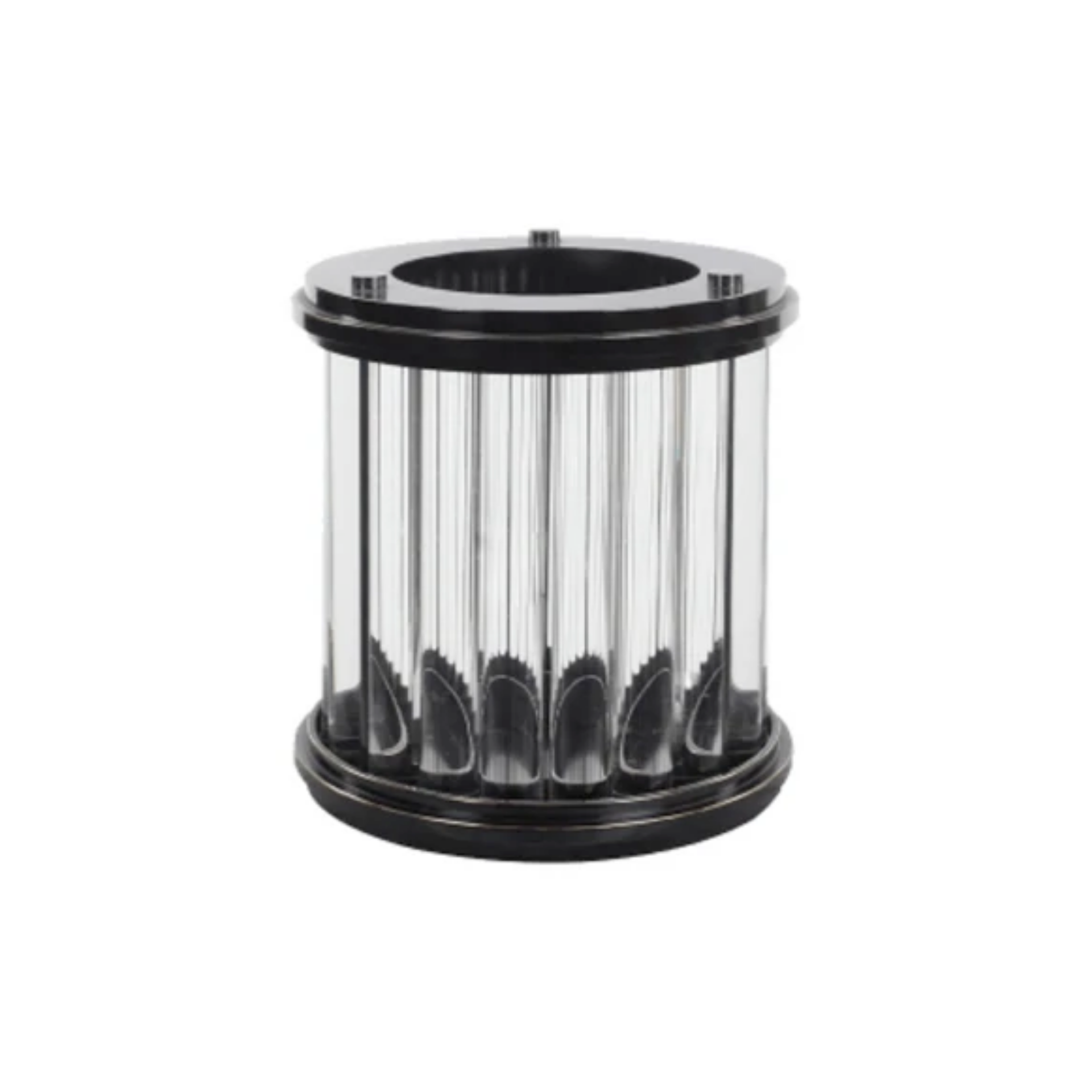 Art Deco Round Hurricane Candle Holder - ipse ipsa ipsum